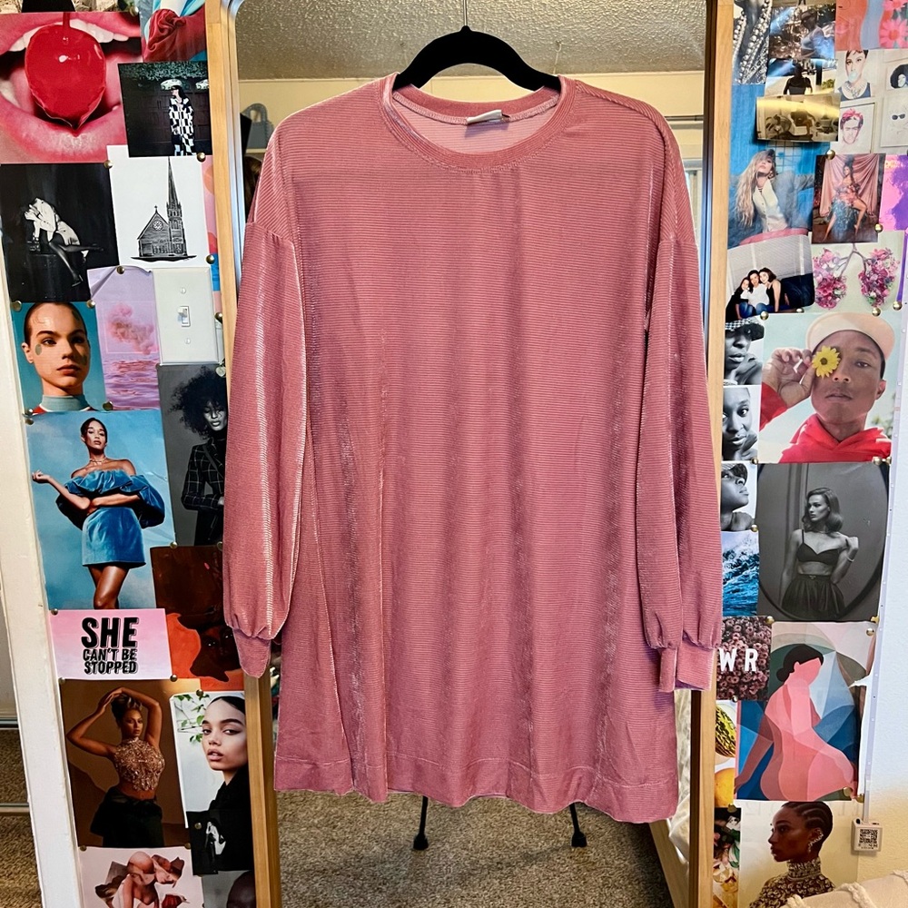 Pink Long Sleeve Dress